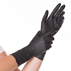 black latex free gloves