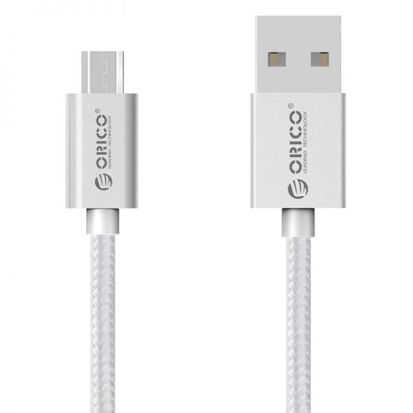 Orico Micro USB Braided Charging Data 1m Cable Silver