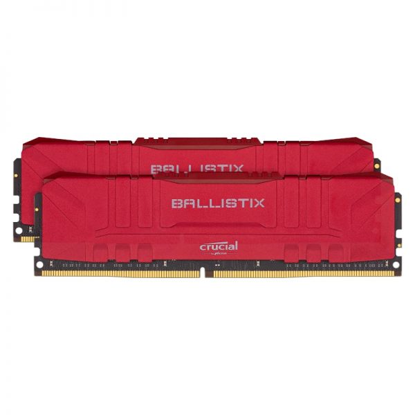 Ballistix 16GB Kit (2x8GB) DDR4 2666MHz Desktop Gaming Memory - Red