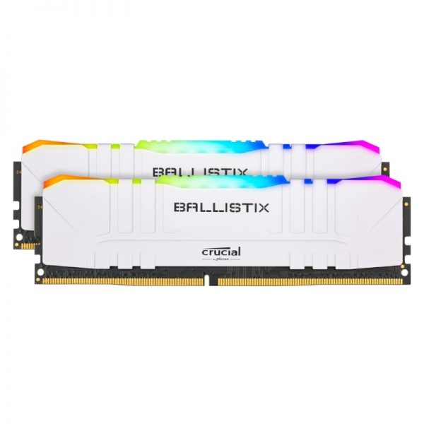 Ballistix 16GBKit (2x8GB) DDR4 3200MHz Desktop Gaming Memory - White