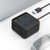 Orico 4 Port USB3.0 Ultra-Mini Hub - Black - Image 2