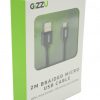 GIZZU Micro 2m USB Braided Cable Black - Image 2