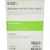 GIZZU Micro 2m USB Braided Cable Black - Image 3