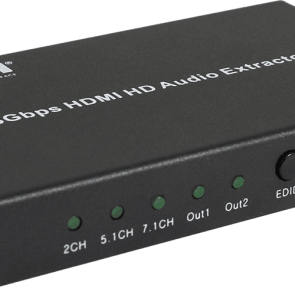 HDCVT HDMI 2.0 Audio Extractor with Dedicated HDMI Out Port for Audio Only