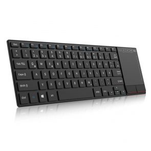 Rii QWERTY Touchpad 10Keyless Keyboard Touch Volume Control - Black