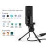 Fifine K669B Cardioid USB Condenser Microphone with Tripod - Black - Image 3