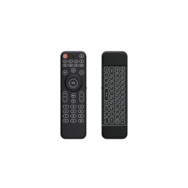 Rii 2in1 Dual-Sided QWERTY|AirMouse Wireless Remote - Blac