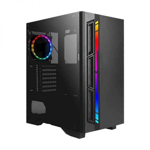 Antec NX400 ARGB LED Tempered Glass Side (GPU 330mm) ATX|Micro ATX|ITX Gaming Chassis - Black