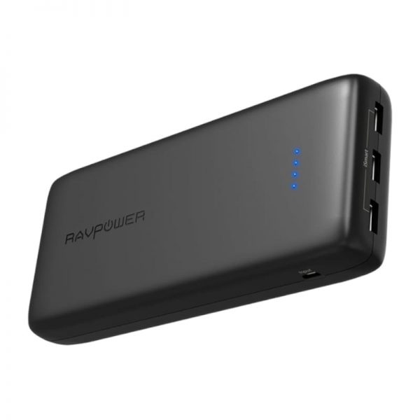 RAVPOWER 32000mAh 3x USB 6A output Power Bank - Black