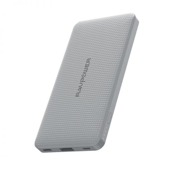 RAVPOWER 10000mAh USB|Type-C PD18W/QC3.0 Power Bank - Grey