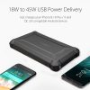 RAVPOWER 20100mAh USB|IP67|Type-C PD45W/QC3.0 Power Bank Black - Image 3