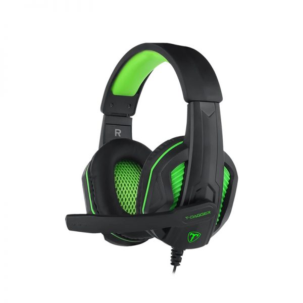 T-Dagger Cook 3.5mm Gaming Headset - Black/Green