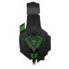 T-Dagger Rocky Green Lighting|210cm Cable|USB|Omni-Directional Luminous Snub Mic|40mm Bass Driver|Stereo Gaming Headset - Black/Green - Image 5