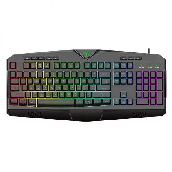 T-Dagger Submarine RGB Colour Lighting|104-107 Key|150cm Cable|19 Non-Conflict Keys Gaming Keyboard - Black