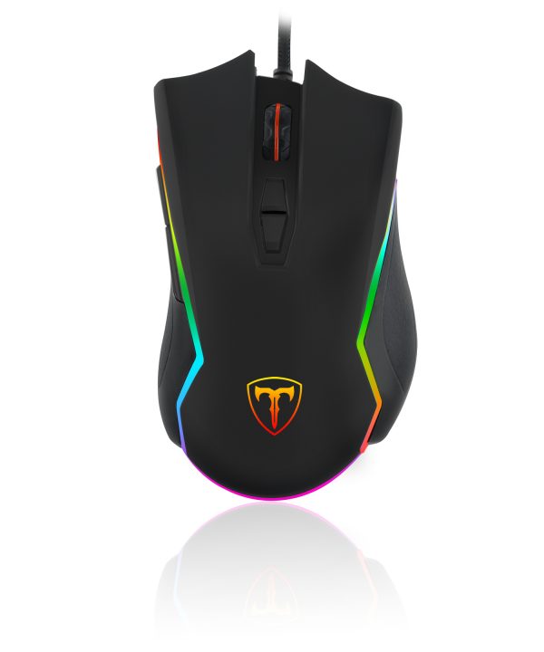 T-Dagger Second Lieutenant 8000DPI 10 Button|180cm Cable|Ergo-Design|RGB Backlit Gaming Mouse - Black