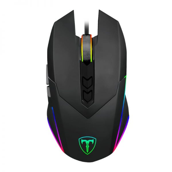 T-Dagger Lieutenant 8000DPI 10 Button|180cm Cable|Ambi-Design|RGB Backlit Gaming Mouse - Clear Black