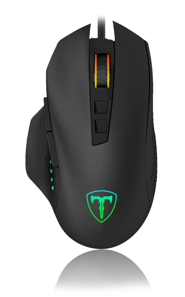 T-Dagger Captain 8000DPI 8 Button|180cm Cable|Ergo-Design|RGB Backlit Gaming Mouse - Black/Red