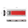 Orico M.2 NVME (2230/2242/2260/2280) to USB3.1(Device Input) Gen-2 Type-C(Enclosure Side) Transparent SSD Enclosure (2TB Max) - Red Heatsink (Compatible with CTA2-SV/CTA2-GR) - Image 3