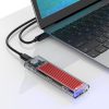 Orico M.2 NVME (2230/2242/2260/2280) to USB3.1(Device Input) Gen-2 Type-C(Enclosure Side) Transparent SSD Enclosure (2TB Max) - Red Heatsink (Compatible with CTA2-SV/CTA2-GR) - Image 5