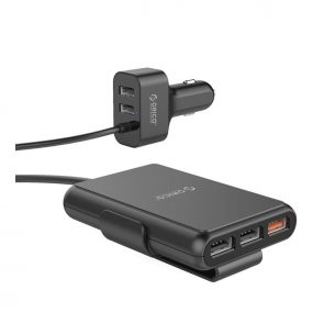 Orico 5 Port 52W QC3.0x1 Car Charger - Black