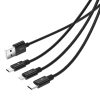 Orico 3in1 1xLightning|1xUSB-C|1xMirco USB 1.2m ChargeSync Cable - Black - Image 3