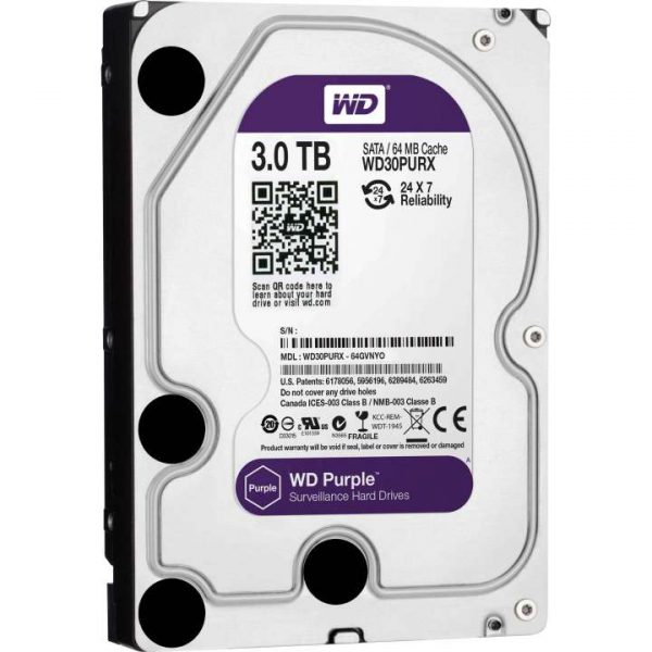 WD Purple 3TB 3.5 SATA 64MB